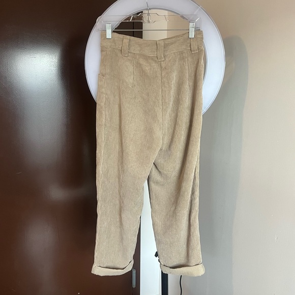 TOPSHOP Petite Casual Corduroy Pants Tan - Picture 4 of 4